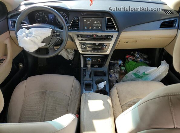 5NPE24AF4GH293442 2016 HYUNDAI SONATA Blue Widok deski rozdzielczej