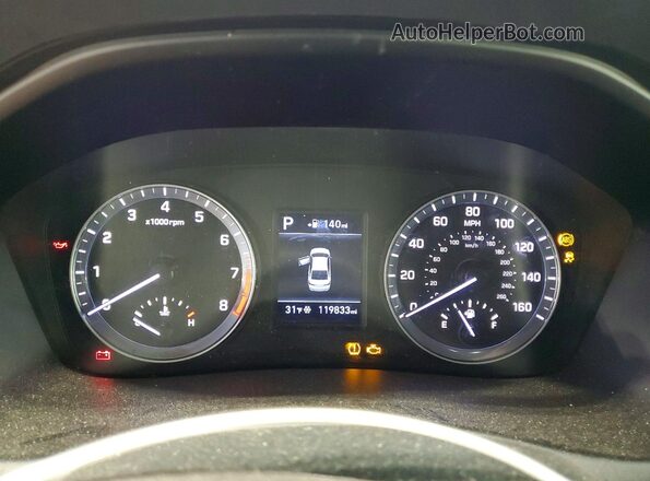 5NPE24AF4KH806925 2019 HYUNDAI SONATA Серый Вид щитка приборов