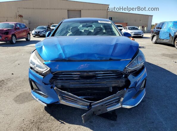 5NPE24AF5KH741812 2019 HYUNDAI SONATA Blue Widok z przodu