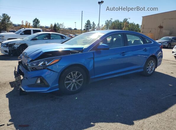 5NPE24AF5KH741812 2019 HYUNDAI SONATA Blue Przód lewy