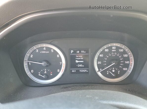 5NPE24AF5KH761624 2019 HYUNDAI SONATA Silver Widok zestawu wskaźników