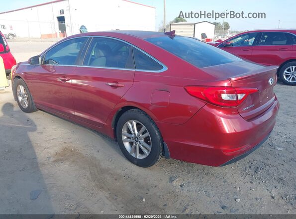 5NPE24AF6GH337313 2016 HYUNDAI SONATA Red Задня ліва чверть