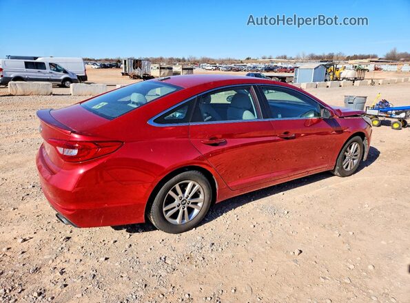 5NPE24AF6HH494244 2017 HYUNDAI SONATA Красный Задняя правая четверть