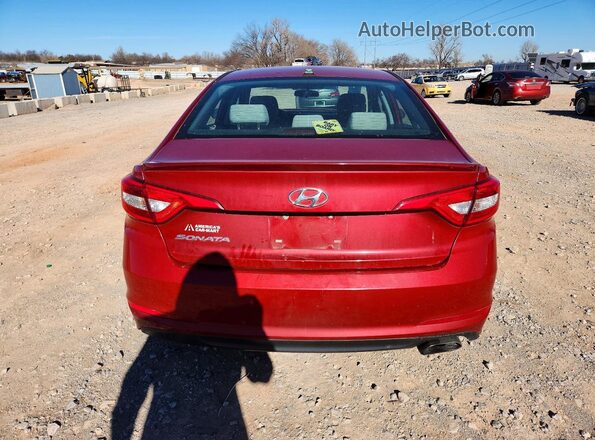 5NPE24AF6HH494244 2017 HYUNDAI SONATA Красный Вид сзади