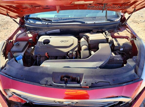 5NPE24AF6HH494244 2017 HYUNDAI SONATA Красный Вид задней части салона