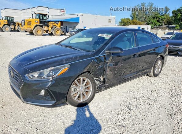 5NPE24AF6KH760904 2019 HYUNDAI SONATA Black Vista tres cuartos delantera izquierda