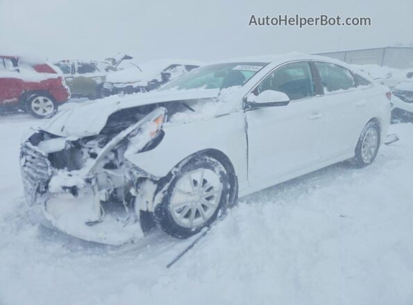 5NPE24AF7KH804697 2019 HYUNDAI SONATA White წინა მარცხენა ხედი სამი მეოთხედიდან