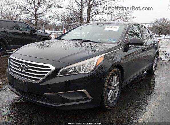 5NPE24AF9GH314897 2016 HYUNDAI SONATA Black Front left