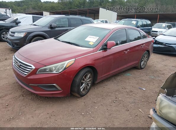 5NPE24AFXGH364885 2016 HYUNDAI SONATA Красный Передняя левая четверть