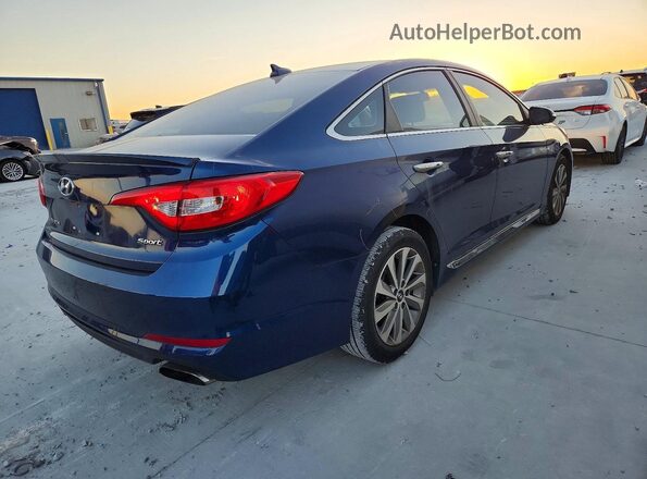 5NPE34AF0HH576547 2017 HYUNDAI SONATA Синий Задняя правая четверть