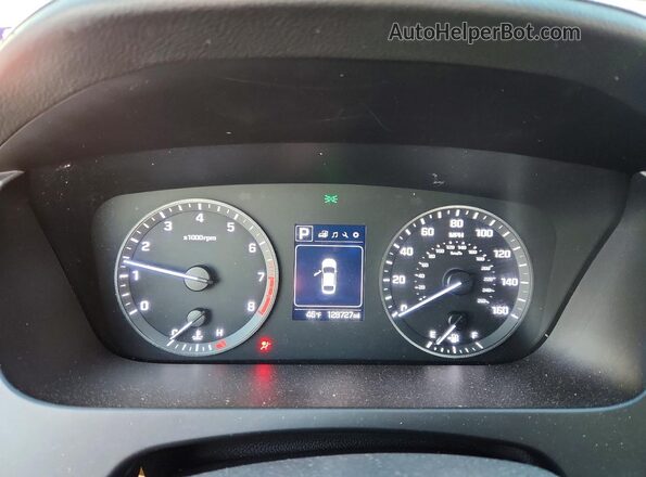 5NPE34AF0HH576547 2017 HYUNDAI SONATA Синий Вид щитка приборов