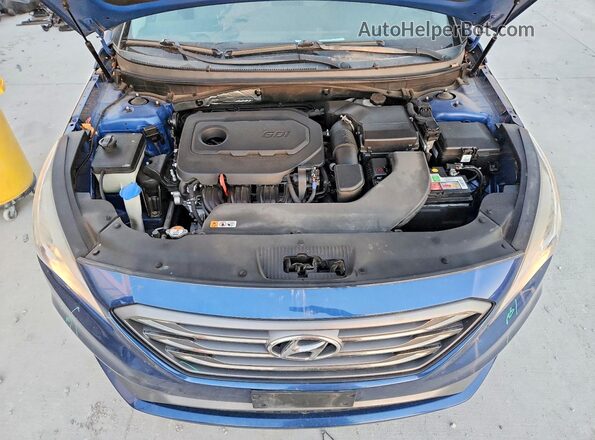 5NPE34AF0HH576547 2017 HYUNDAI SONATA Синий Вид задней части салона