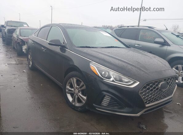 5NPE34AF0JH680154 2018 HYUNDAI SONATA Черный Передняя правая четверть