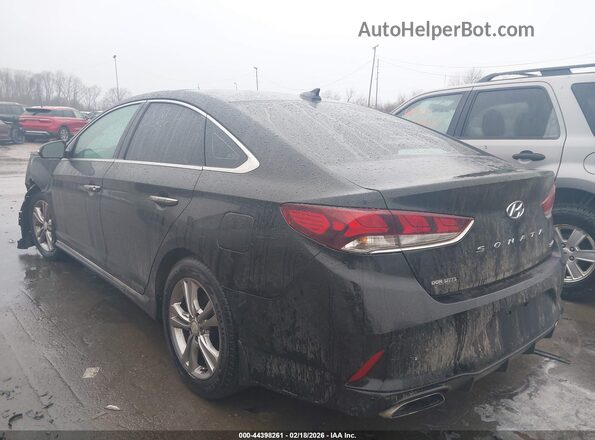 5NPE34AF0JH680154 2018 HYUNDAI SONATA Черный Задняя левая четверть