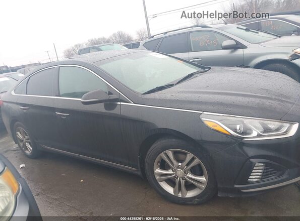 5NPE34AF0JH680154 2018 HYUNDAI SONATA Черный Вид задней части салона