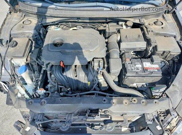 5NPE34AF0JH680557 2018 HYUNDAI SONATA Серый Вид задней части салона