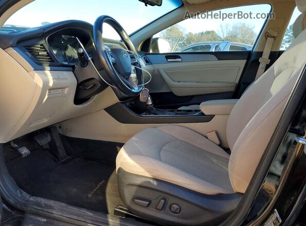 5NPE34AF0KH729032 2019 HYUNDAI SONATA Black Front interior view
