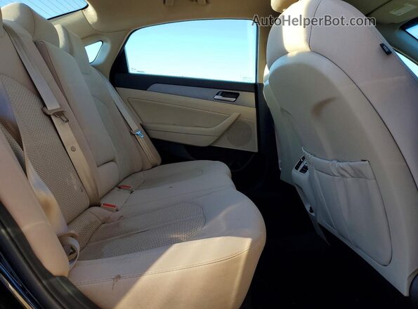 5NPE34AF0KH729032 2019 HYUNDAI SONATA Black Rear seats view
