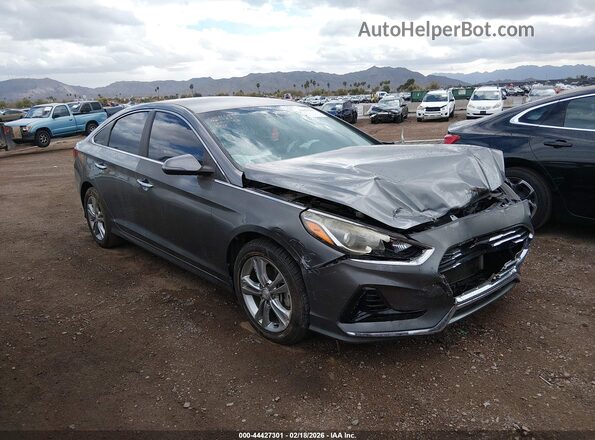 5NPE34AF2JH626919 2018 HYUNDAI SONATA Gray წინა მარჯვენა