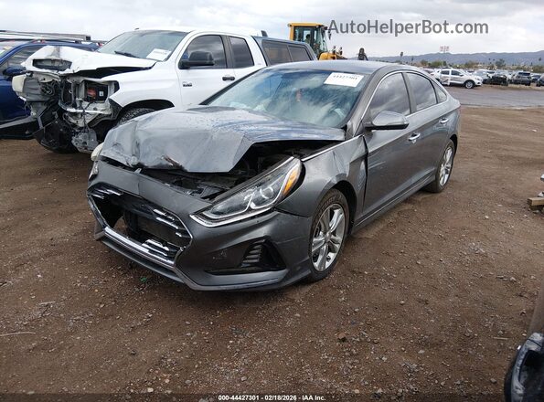 5NPE34AF2JH626919 2018 HYUNDAI SONATA Gray წინა მარცხენა ხედი სამი მეოთხედიდან