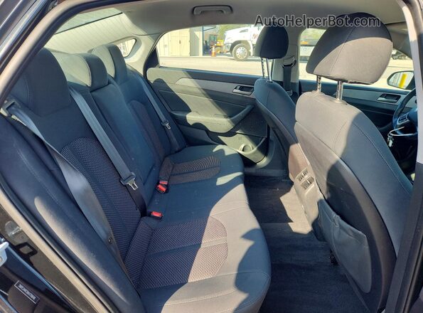 5NPE34AF2KH770648 2019 HYUNDAI SONATA Black Widok tylnych siedzeń