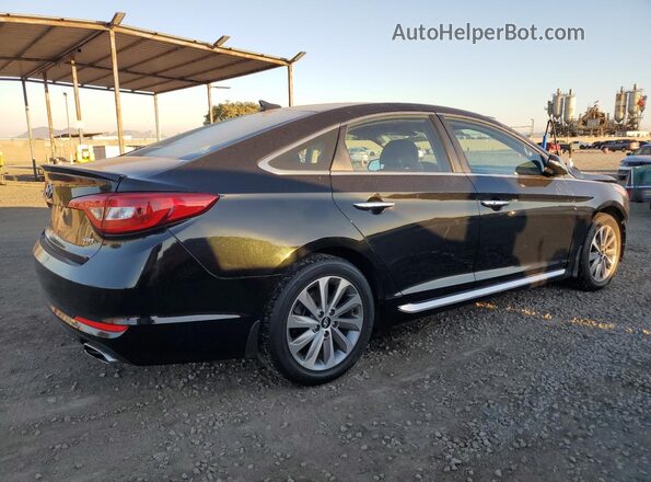 5NPE34AF3GH284941 2016 HYUNDAI SONATA Black Задня права чверть