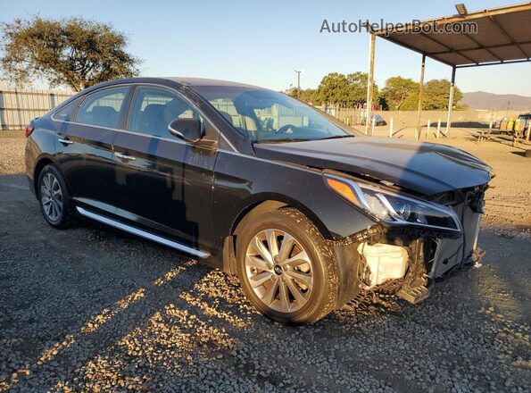 5NPE34AF3GH284941 2016 HYUNDAI SONATA Black Передня права чверть