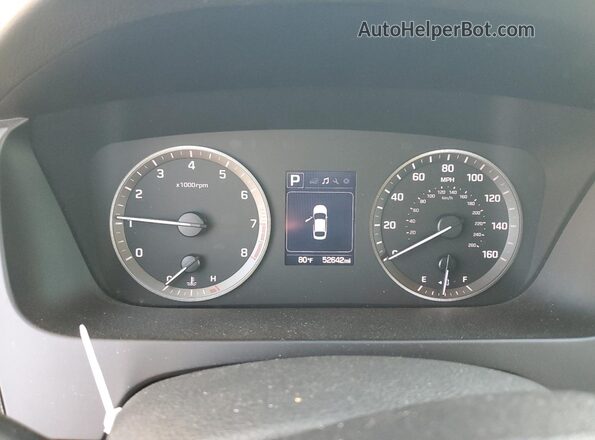 5NPE34AF3GH284941 2016 HYUNDAI SONATA Black Вид щитка приладів