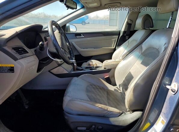 5NPE34AF4GH429467 2016 HYUNDAI SONATA Синий Вид салона спереди