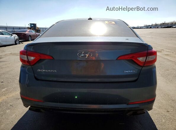 5NPE34AF4GH429467 2016 HYUNDAI SONATA Синий Вид сзади
