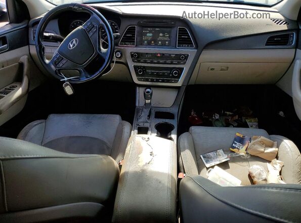 5NPE34AF4GH429467 2016 HYUNDAI SONATA Синий Вид панели приборов