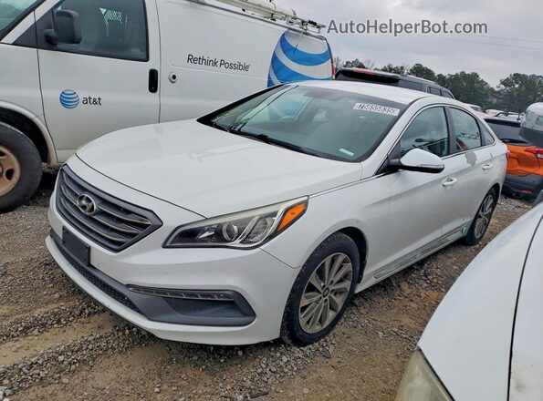 5NPE34AF4HH524273 2017 HYUNDAI SONATA White Передня ліва чверть