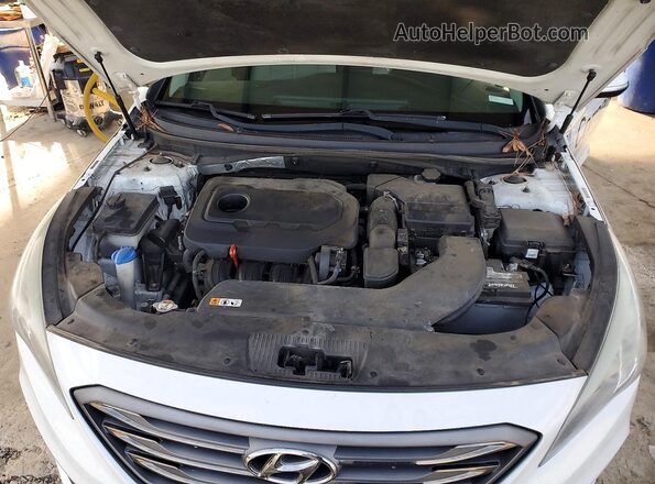 5NPE34AF4HH524273 2017 HYUNDAI SONATA White Вид задньої частини салону
