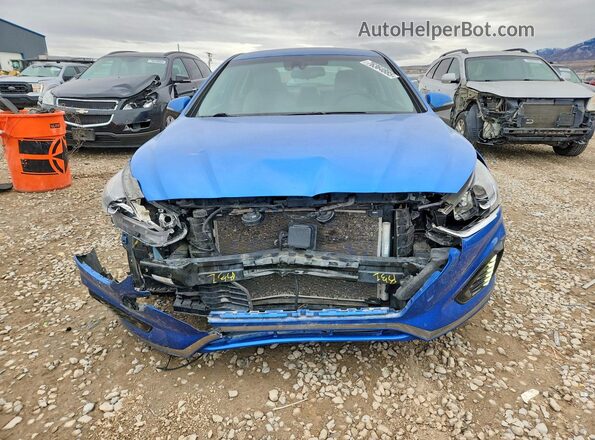 5NPE34AF4KH741815 2019 HYUNDAI SONATA Blue Widok z przodu