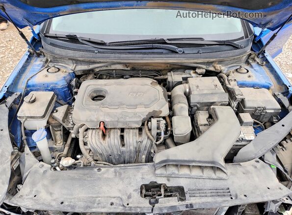 5NPE34AF4KH741815 2019 HYUNDAI SONATA Blue Widok wnętrza z tyłu