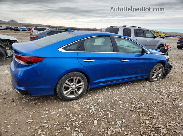 5NPE34AF4KH741815 2019 HYUNDAI SONATA Blue Tył prawy