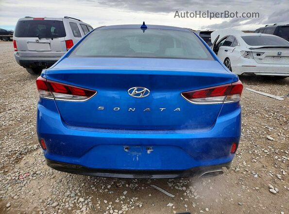5NPE34AF4KH741815 2019 HYUNDAI SONATA Blue Widok z tyłu