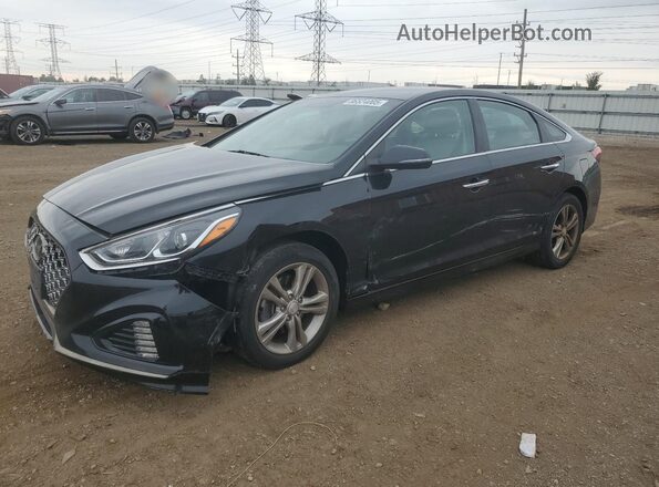 5NPE34AF4KH775382 2019 HYUNDAI SONATA Black Przód lewy