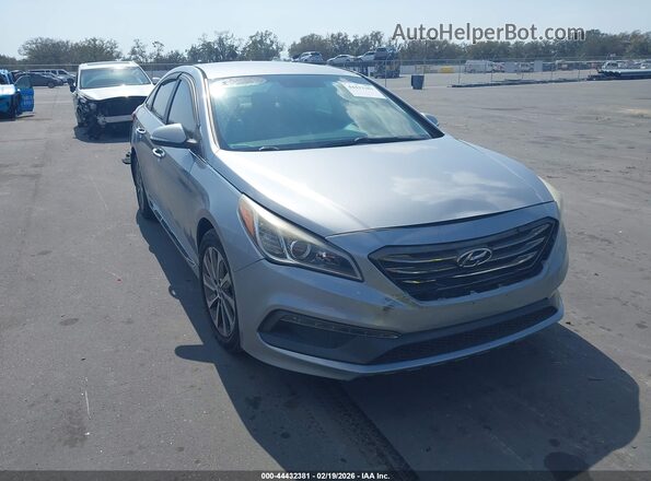 5NPE34AF5GH370851 2016 HYUNDAI SONATA Серебряный Передняя правая четверть