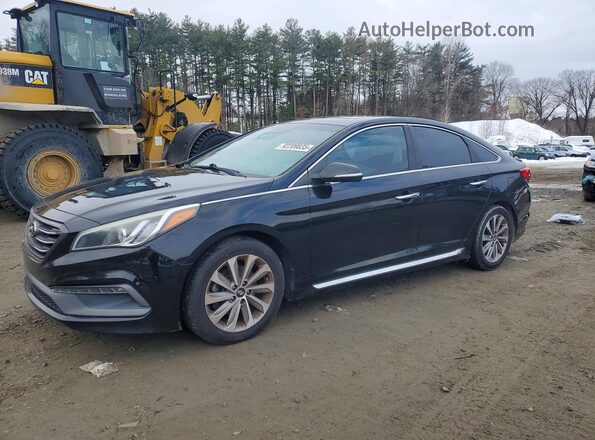 5NPE34AF5HH510561 2017 HYUNDAI SONATA Черный Передняя левая четверть
