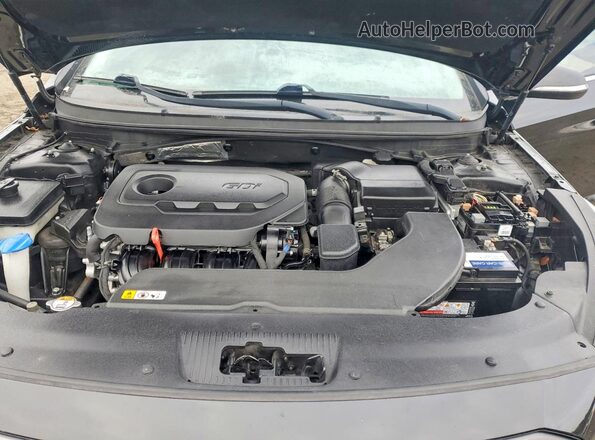 5NPE34AF5HH510561 2017 HYUNDAI SONATA Черный Вид задней части салона