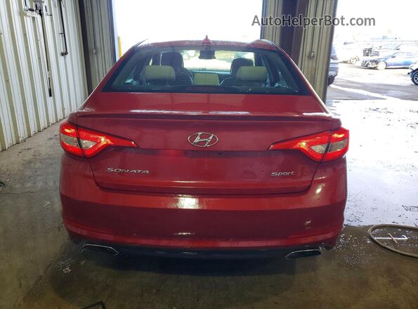 5NPE34AF6HH580067 2017 HYUNDAI SONATA Красный Вид сзади
