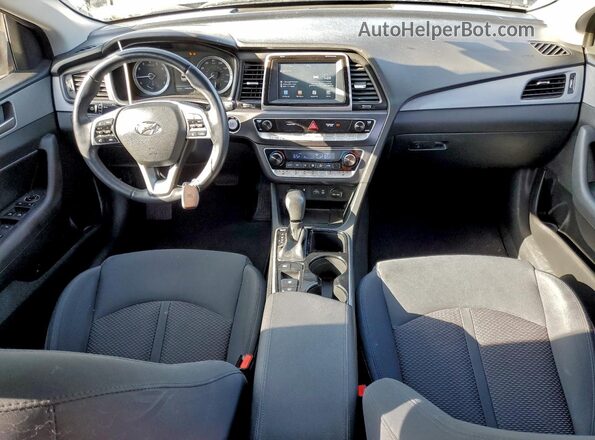5NPE34AF6KH735286 2019 HYUNDAI SONATA Black Առջևի վահանակի տեսք