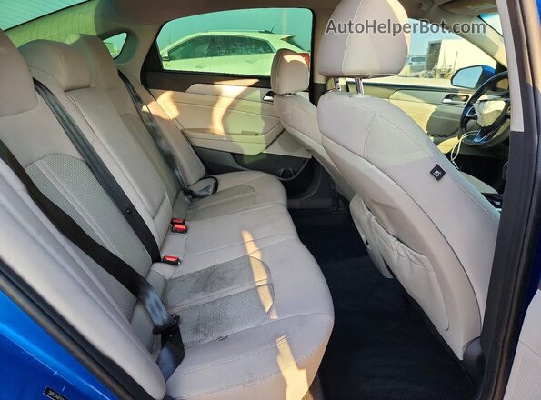 5NPE34AF9JH669007 2018 HYUNDAI SONATA Синий Вид задних сидений