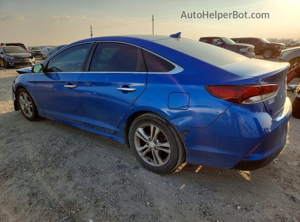 5NPE34AF9JH669007 2018 HYUNDAI SONATA Синий Задняя левая четверть