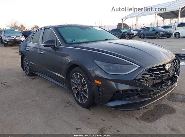 5NPEH4J23LH028050 2020 HYUNDAI SONATA Серый Передняя правая четверть