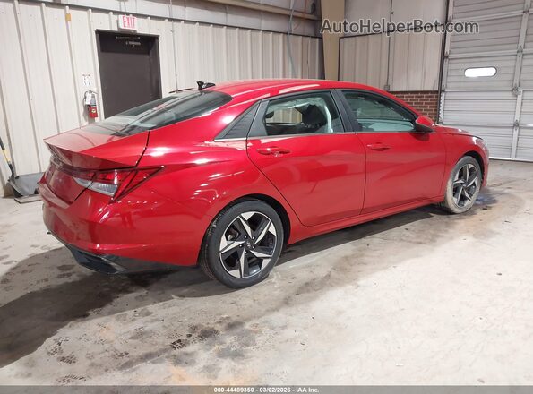 5NPLN4AG2NH057442 2022 HYUNDAI ELANTRA Красный Задняя правая четверть