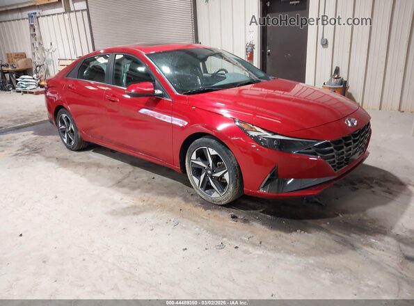 5NPLN4AG2NH057442 2022 HYUNDAI ELANTRA Красный Передняя правая четверть