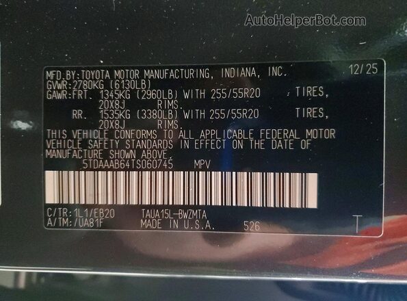 5TDAAAB64TS060745 2026 LEXUS TX Серый Панорамный вид салона 360°