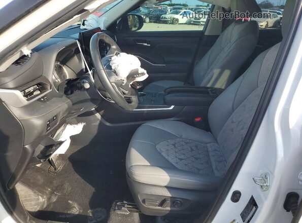 5TDAARAH8PS518360 2023 TOYOTA HIGHLANDER HYBRID White Widok wnętrza z przodu